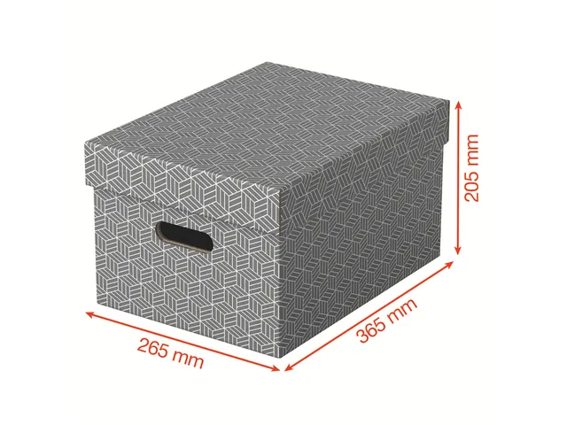 Boîte de rangement Esselte Home Medium 265x205x365mm gris 3pcs