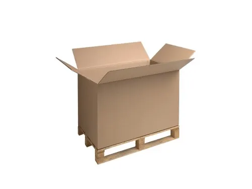 Palletdozen dubbele golf bruin 770x570x670mm