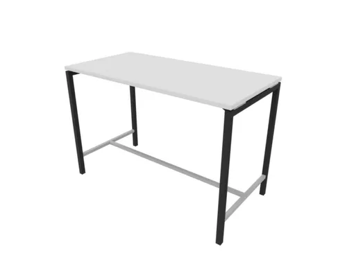 statafel,HxBxD 1070x1600x800mm,hoekig,met 4-voeten donkergrijs