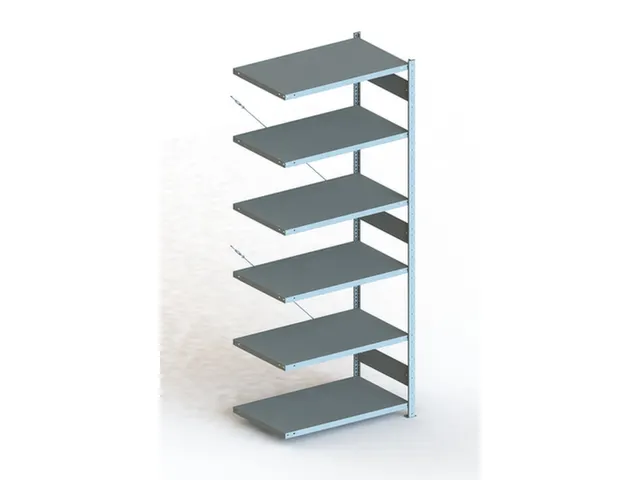 Inhaakstelling Aanbouwveld 2500x1000x600mm 6legborden Vaklast 150kg