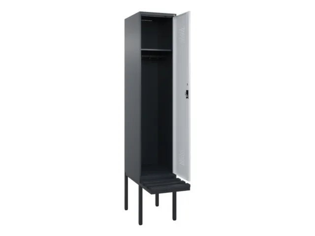 locker met bank,HxBxD 2120x400x815mm,1vak,vak B 400mm,cilinderslot