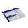 Wasnet wit met blauwe rand blauw 60x80cm