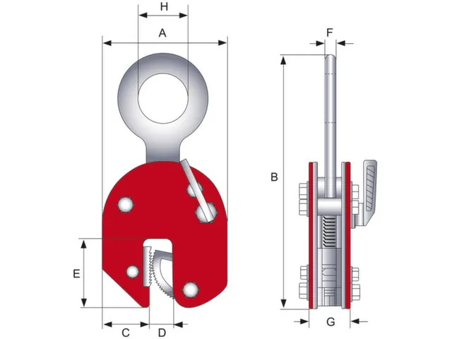 Platengrijper Draagvermogen 3t Grijpgedeelte 0-30mm