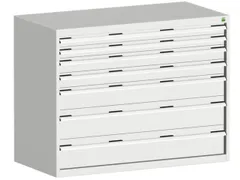 ladekast HxBxD 1000x1300x650mm 7laden romp RAL7035 front RAL7035