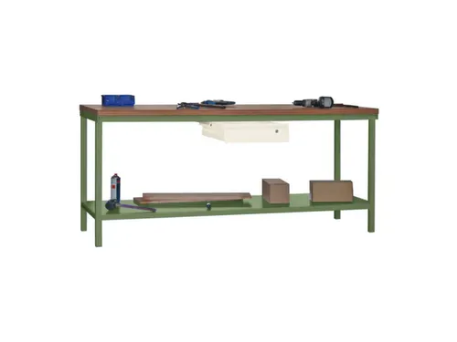 Werkbank 900x2000x700mm 1lade Frame/behuizing Ral6011 Front Ral9010
