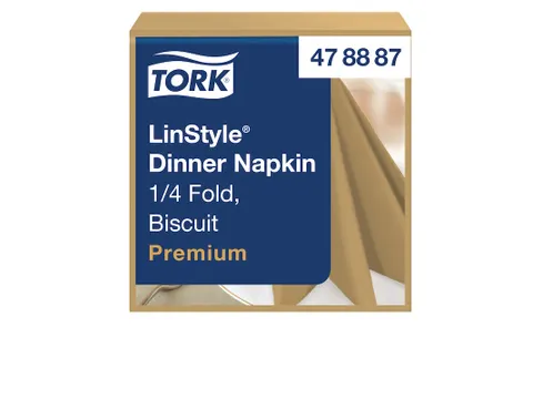 Linstyle Dinnerservet 478874 39x39cm 1-laags 1/4 vouw biscuit 700 Stuk