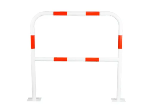 beschermbeugel,v. binnen/buiten,HxBxD 1000x1000x150mm,staal,wit/rood
