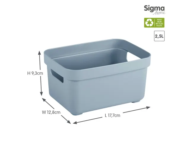 Boîte de rangement Sigma Home 17,7x12,8x9,3cm bleu 2,5L