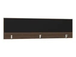 opzetpaneel bureau aanbouw achter NV bruin hickory BN8033-zwart 2000mm