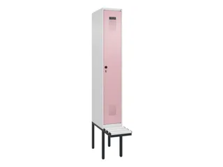 locker met bank,HxBxD 2120x300x815mm,1vak,vak B 300mm,draaigrendel - 2