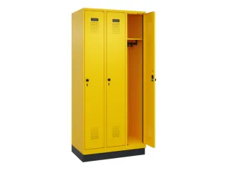locker,HxBxD 1950x900x500mm,3vak,vak B 300mm,draaigrendel,sokkel - 2