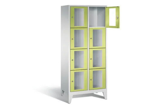 Lockerkast 1850x810x500mm 2x4 vakken Cilinderslot Poten, RDS1108060