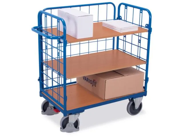 chariot à plateaux,force 500kg,3plateau(x),plateau Lxl 1000x700mm