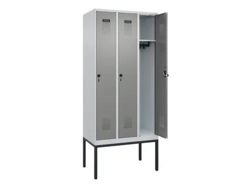 locker,HxBxD 2120x900x500mm,3vak,vak B 300mm,draaigrendel