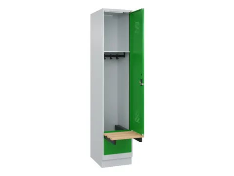 locker met bank,HxBxD 1950x400x815mm,1vak,vak B 400mm,cilinderslot