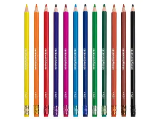 Kleurpotloden Eberhard Faber met gum etui a 12 st. - 6