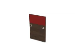 baliepaneel bureau aanbouw rechts 800mm NV bruin hickory BN4011-rood