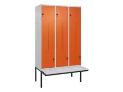 Z-garderobekast,HxBxD 2120x1200x815mm,6vak,vak B 400mm,draaigrendel