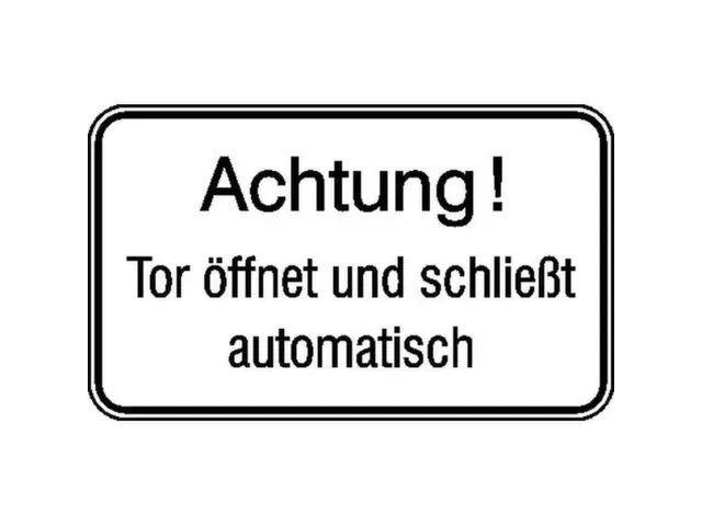 aanwijzingsbord,Let op! Deur opent en sluit automatisch