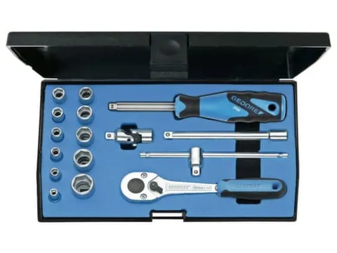 20 EMU-10 Dopsleutelset 1/4 inch 16-delig zeskant 4-13mm