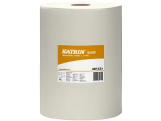 Katrin 481429 Basic L Poetsrol 2-laags Natuurwit Spiraalkern - 1