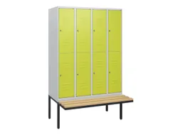 Dubbeldekse dekenkist,HxBxD 1950x1200x815mm,4x2vak.,vak B 300mm