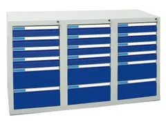 ladekast HxBxD 900x1500x500mm 18laden vergrendeling RAL7035 RAL5010