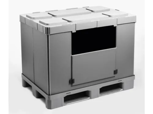 Vouwbare Palletbox Pp/pe Hxlxb 940X1200X1000Mm 850L 3Sledepoten