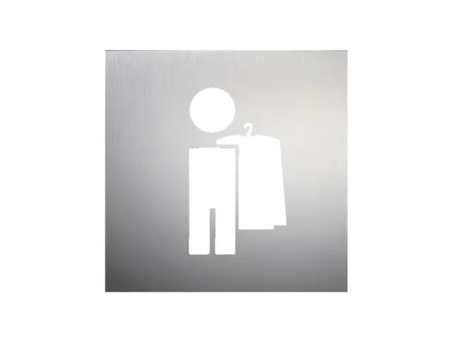 deurbord,garderobe,RVS,zelfklevend,HxB 160x160mm