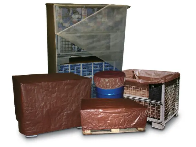 Afdekhoes 300x1250x850mm Pe-Folie Met Elastiek Bruin