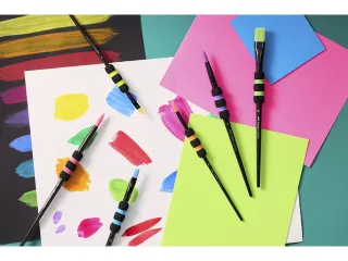 Penselen Faber-Castell Soft Touch zwart set 6 stuks - 4