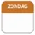 LabelLORD PL Dagetiket Zondag 25x25mm Bruin Flushlabel 1000 stuks