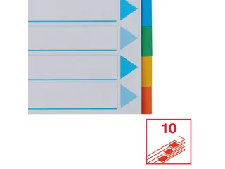 Tabbladen Esselte A4 11-gaats Karton 10-delig Assorti - 5