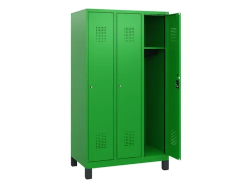 schoollocker,HxBxD 1630x900x500mm,3vak,vak B 300mm,cil.-slot,voeten