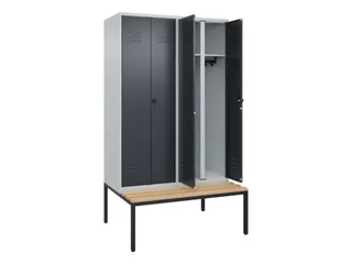 locker voor scheiding van kleding,HxBxD 2120x1200x815mm,4vak - 2