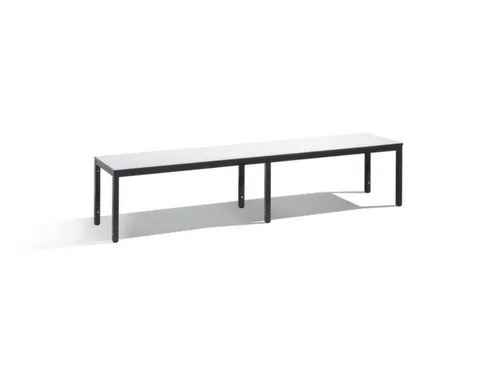 omkleedbank,HxLxD 401x2000x353mm,HPL wit,frame staal RAL7021