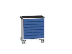 gereedschapswagen 980x800x600mm antislip blad 7 laden RAL7035+RAL5010