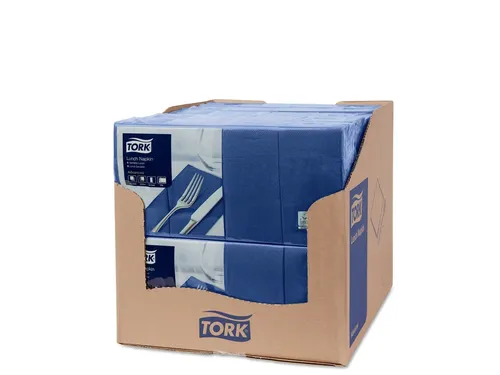 Lunchservet Tork Advanced 1/8 vouw 2-laags 328x325mm 200 vel donkerbla