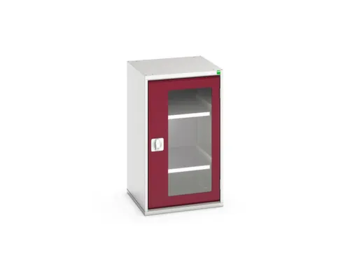 vitrinekast 900x525x550mm 2xStalen bodem romp RAL7035 front RAL3004