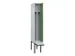 locker met bank,voor scheiding van kleding,HxBxD 2120x300x815mm,1vak