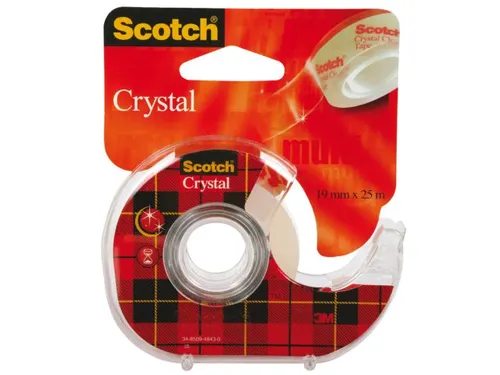 Plakband Scotch 600 19Mmx15M Crystal Clear + Handafroller