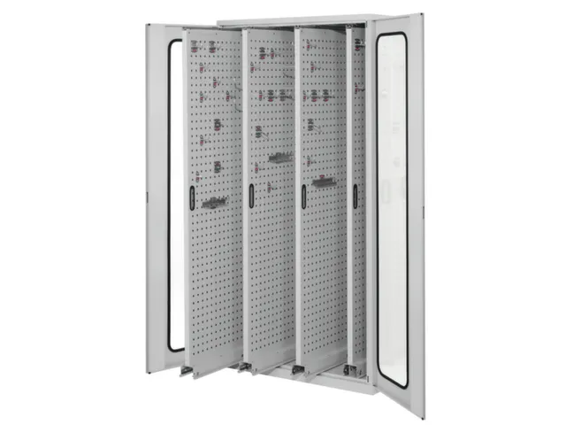 verticale kast,HxBxD 1950x1000x600mm,vensterdeur,RAL5010