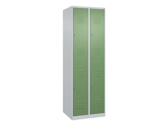 dubbeldekse locker,HxBxD 1850x600x500mm,2x2vak.,vak B 300mm