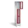 lockerkast 1850x320x500mm 1x3 vakken Cilinderslot Poten, RAL3003