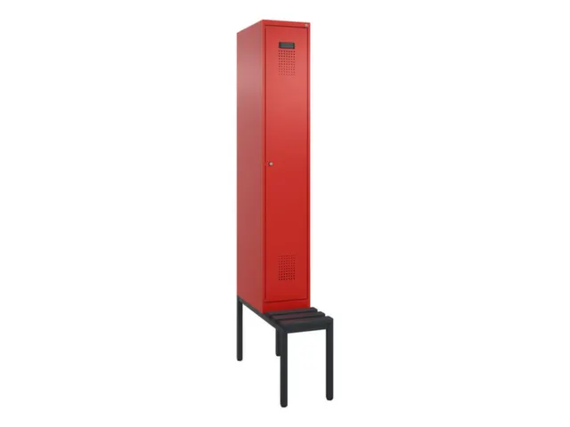 locker met bank,voor scheiding van kleding,HxBxD 2120x300x815mm,1vak