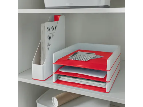 Brievenbak Leitz WOW A4 wit/rood