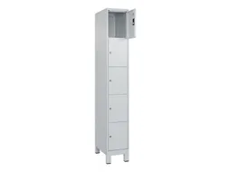 lockerkast,HxBxD 1950x300x500mm,1x5vakken,vak B 300mm,cil.-slot,voeten