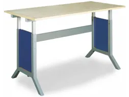 montagetafel,HxBxD 735-1100x1500x750mm,blad multiplex,RAL7035/RAL5013