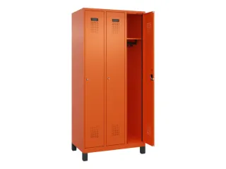 locker,HxBxD 1950x900x500mm,3vak,vak B 300mm,cil.-slot,voeten - 2