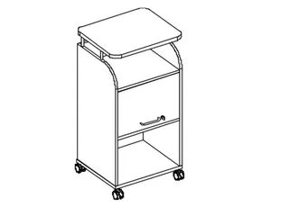 caddy,HxBxD 1130x550x470mm,3niveaus,1kasten,CC-zwart - 3